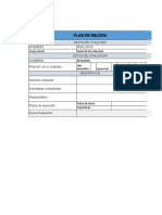 Formatos Plan de Mejora y Retroalimentacion