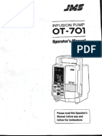JMS OT-701 Infustion Pump - User Manual PDF