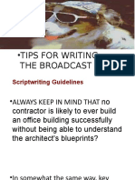 Tips for Writing Broadcast Copy