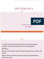 Asyifa Malaida (18520073) Tanda Titik Dua