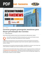Governo Prepara Powerpoint Mentiroso Para Forçar Privatização Dos Correios