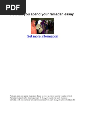 How did you spend your ramadan essay.pdf