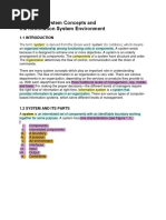 Chapter 1 (System Concepts and the Information System Environment)
