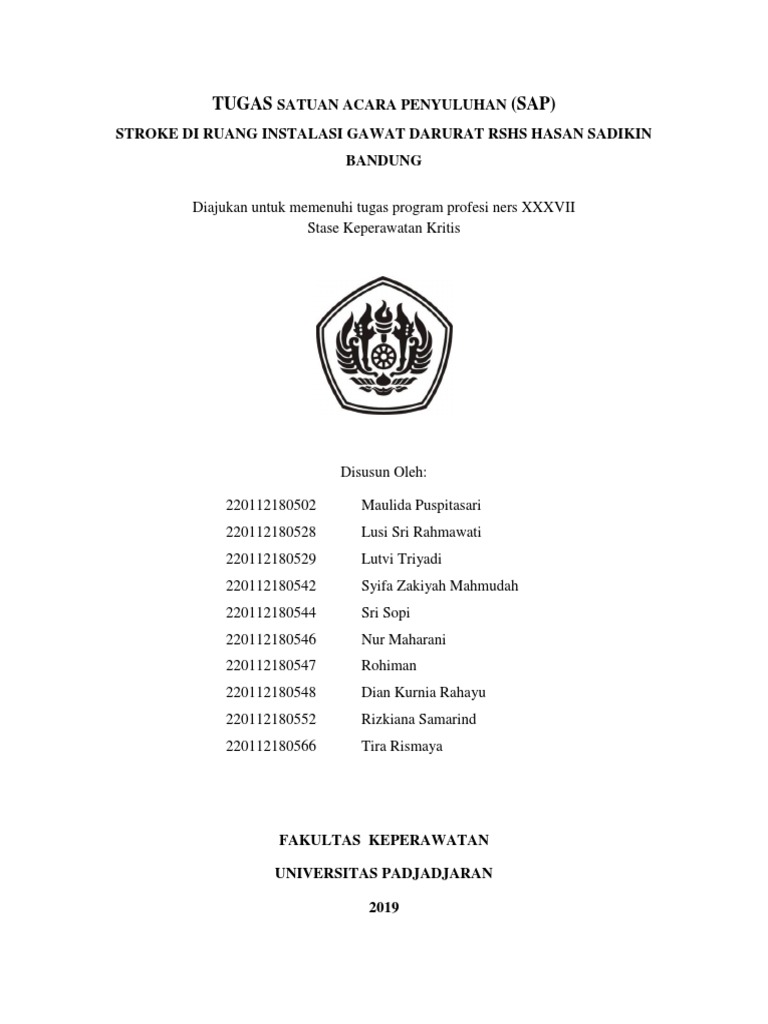 Penyuluhan Stroke di IGD RSHS Bandung | PDF