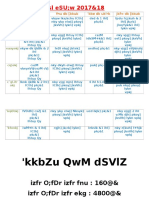 Esl eSU W 2017&18: Fnu LKQCG DK Uk'rk Fnu DK (Kkuk 'Kke DK Uk'rk JKF DK (Kkuk