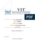 Digital Assignment 1 - Advanced Software Testing