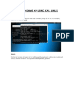 Hacking Windows XP Using Kali Linux: Step 1