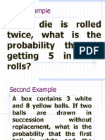 First Example: If A Die Is Rolled Twice, What Is The Probability That of Getting 5 in Both Rolls?