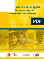 Droits de Et Egalite Entre Les Sexes Dans La Cooperation Canadienne