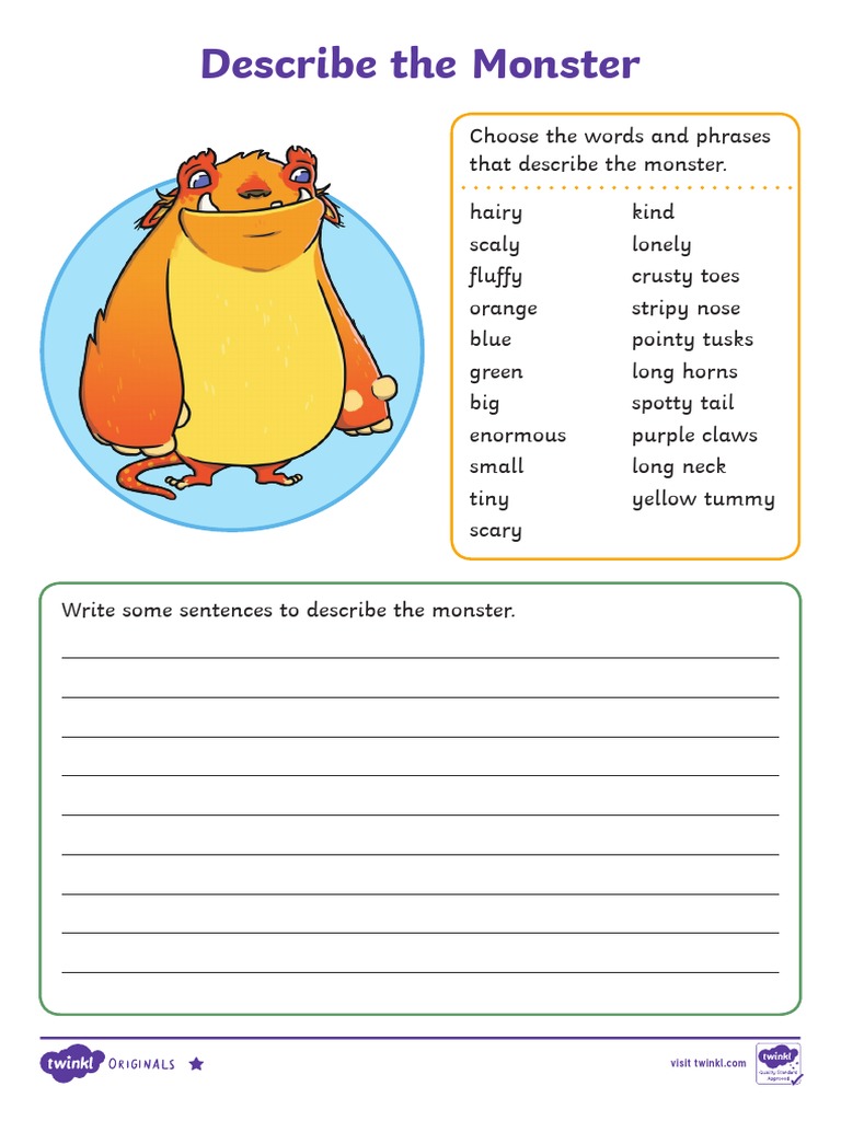 Monster Description Worksheet | PDF | General Fiction