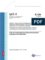 Uit-T: Plan de Numérotage Des Télécommunications Publiques Internationales