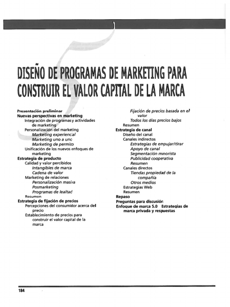 Diseño de Programas de Marketing para Construir Valor A La Marca | PDF