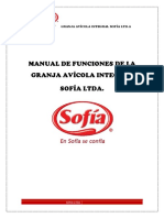 Manual de Funciones de La Avícola Sofia Integral Ltda