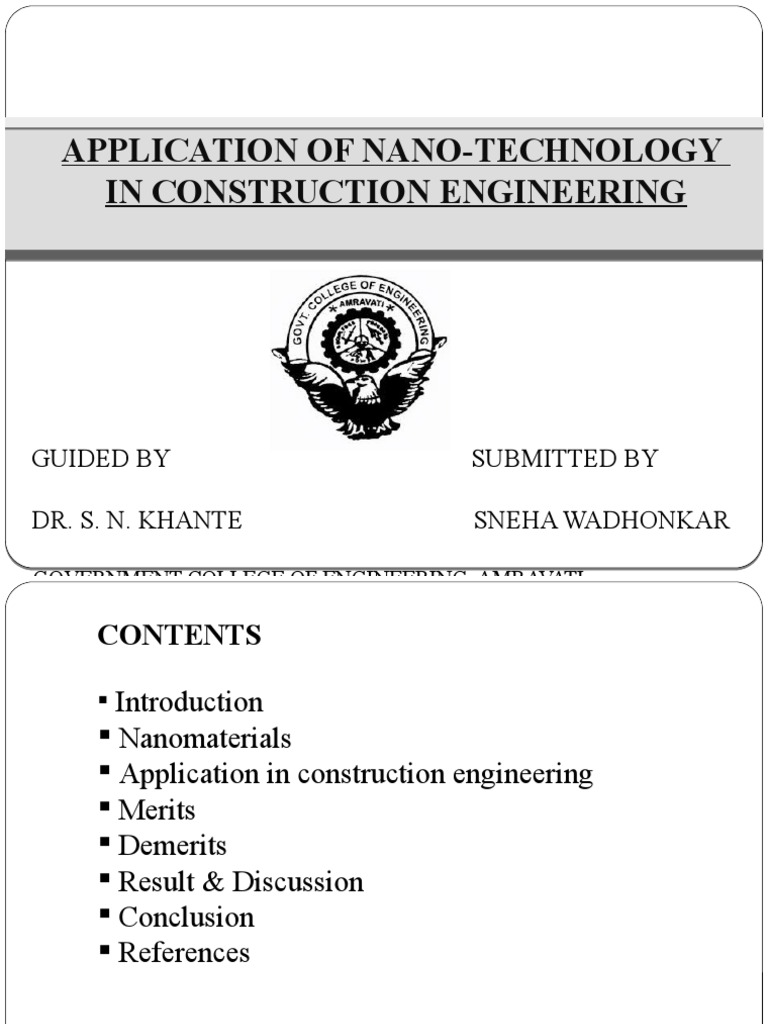 Nanotechnology in Construction Engineering | PDF | Nanotechnology ...