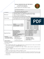 Physics 71 Elementary Mechanics Course