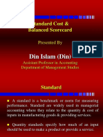 Standard Cost & Balanced Scorecard: Din Islam (Din)