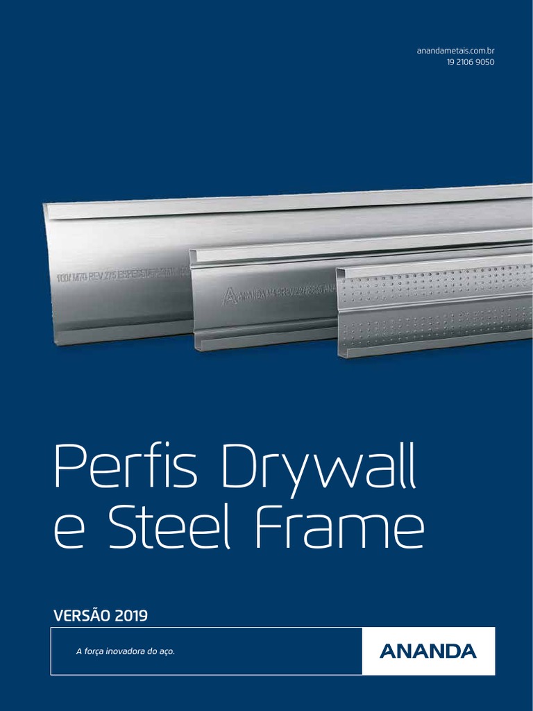 Ananda Metais Catalogo Perfis Drywall Steelframe, PDF, Drywall