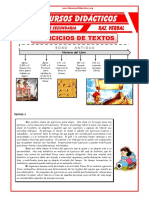 Ejercicios de Textos para Cuarto de Secundaria