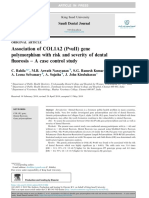 Association of Col1A2 (Pvuii) Gene Polymorphism With Risk and Severity of Dental Fluorosis - A Case Control Study