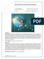 Una Mirada Sobre El Impacto Del Uso Las Redes Sociales en Las Empresas Argentinas