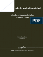 2009 Repensando La Subalternidad. Miradas Críticas, Sobre América Latina