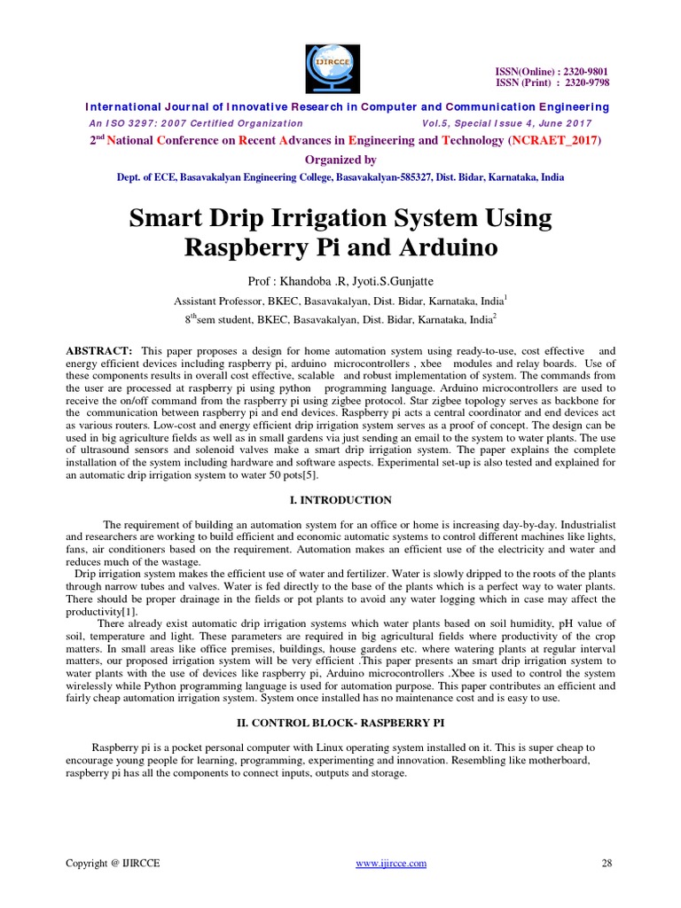 5 BKEC168Smart Drip Irrigation System Using Raspberry Pi and