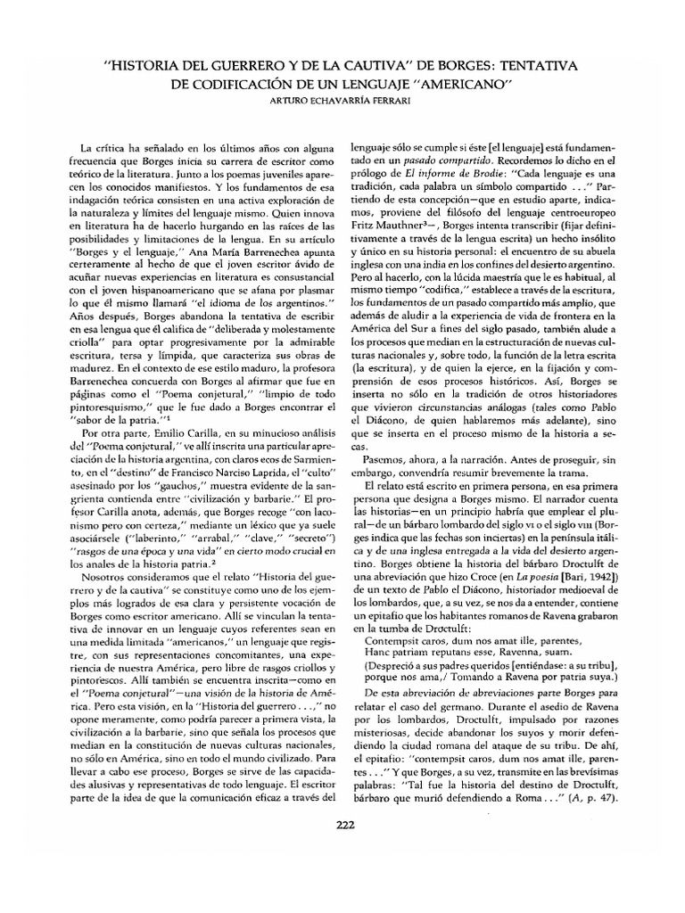 Historia Del Guerrero y de La Cautiva de PDF Descargar gratis