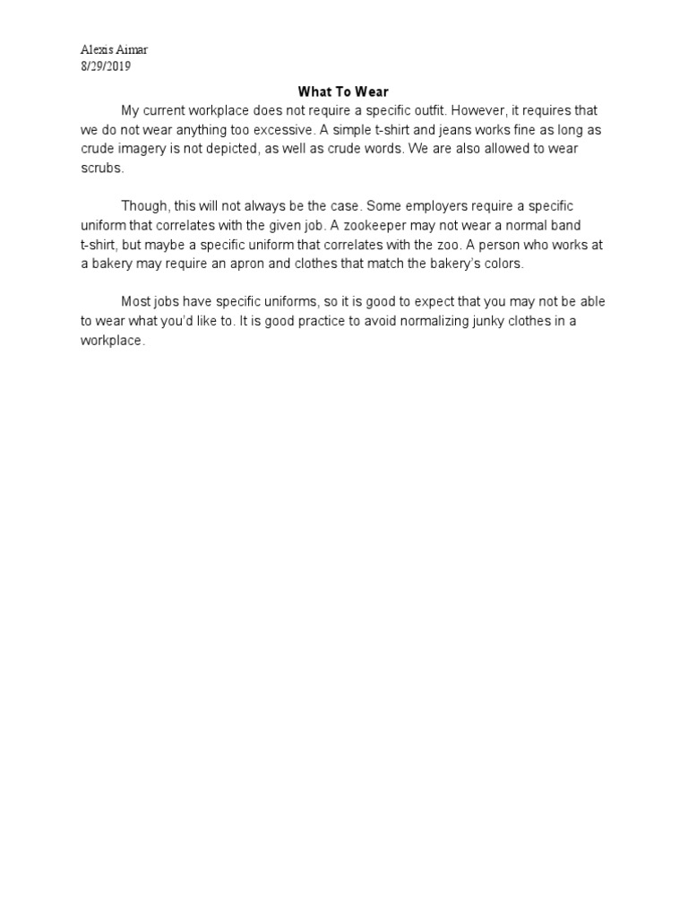 Workplace Attire Guidelines Explained | PDF