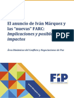 Análisis Fundación Ideas para la Paz sobre Pronunciamiento de Iván Marquez y la nueva guerrilla FARC