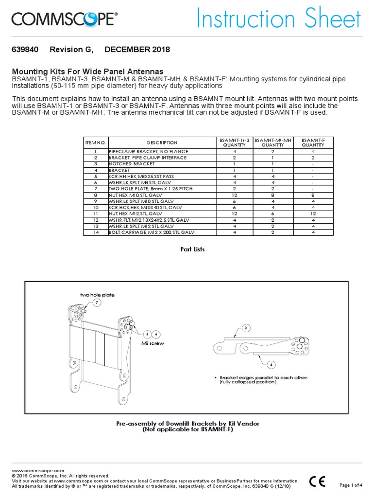 Commscope Tout | PDF | Screw | Equipment