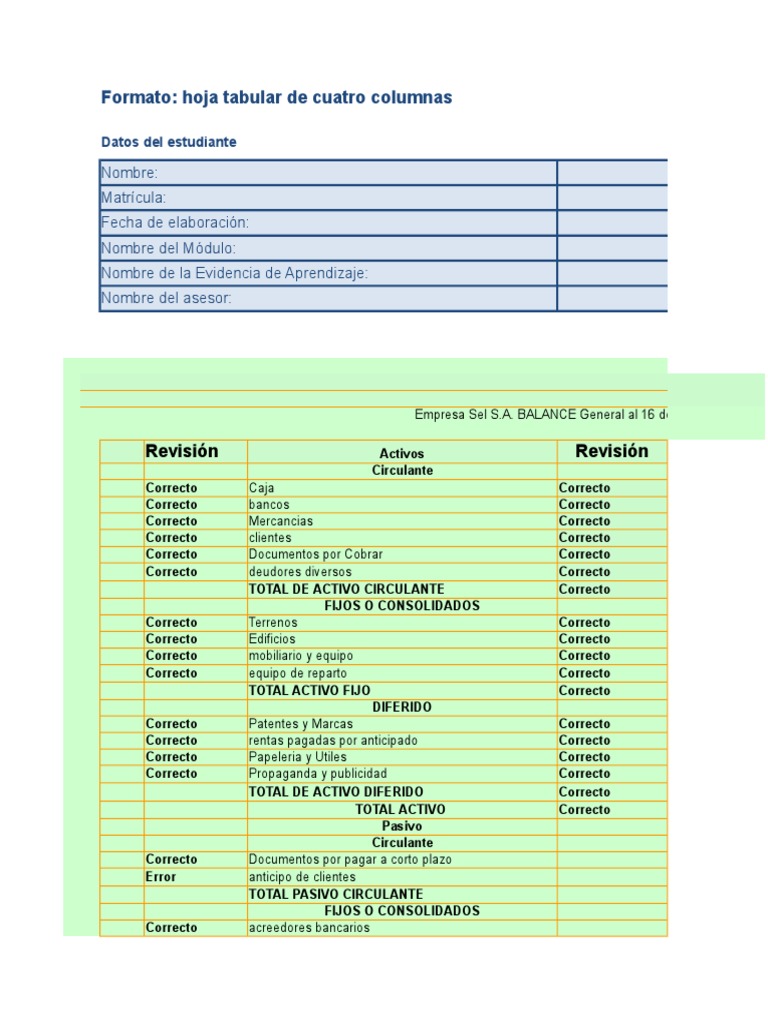 Balance | PDF | Hoja de balance | Contabilidad
