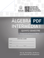 Algebra Intermedia I 2019-2