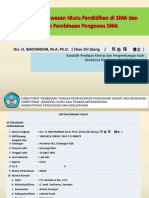 Inovasi Kepengawasan Mutu Pendidikan Di SMA Dan Program Pembinaan Pengawas SMA