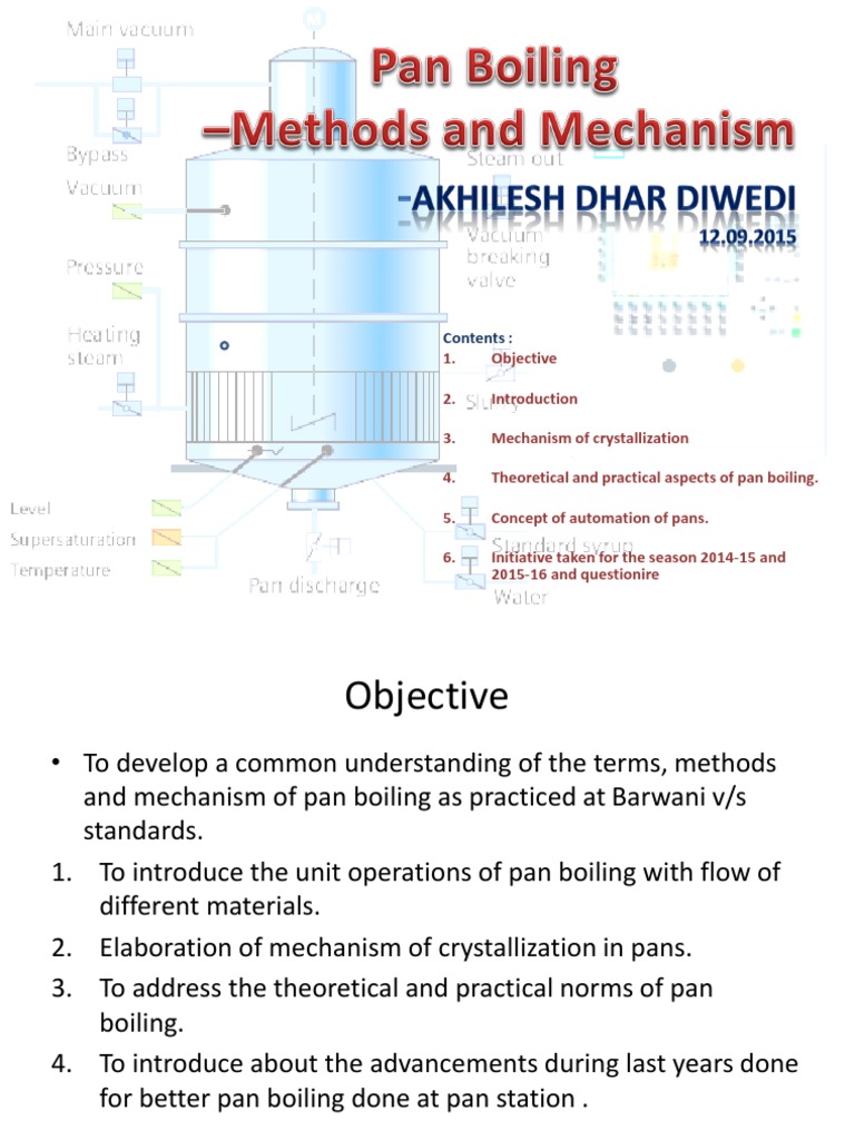 Pan Boiling Process in Sugar Production | PDF | Sucrose | Crystallization