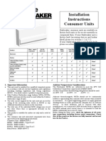 Installation Instructions for Starbreaker Consumer Units