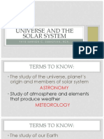 Universe and The Solar System: Faye Marionc. Sebastian, RCH