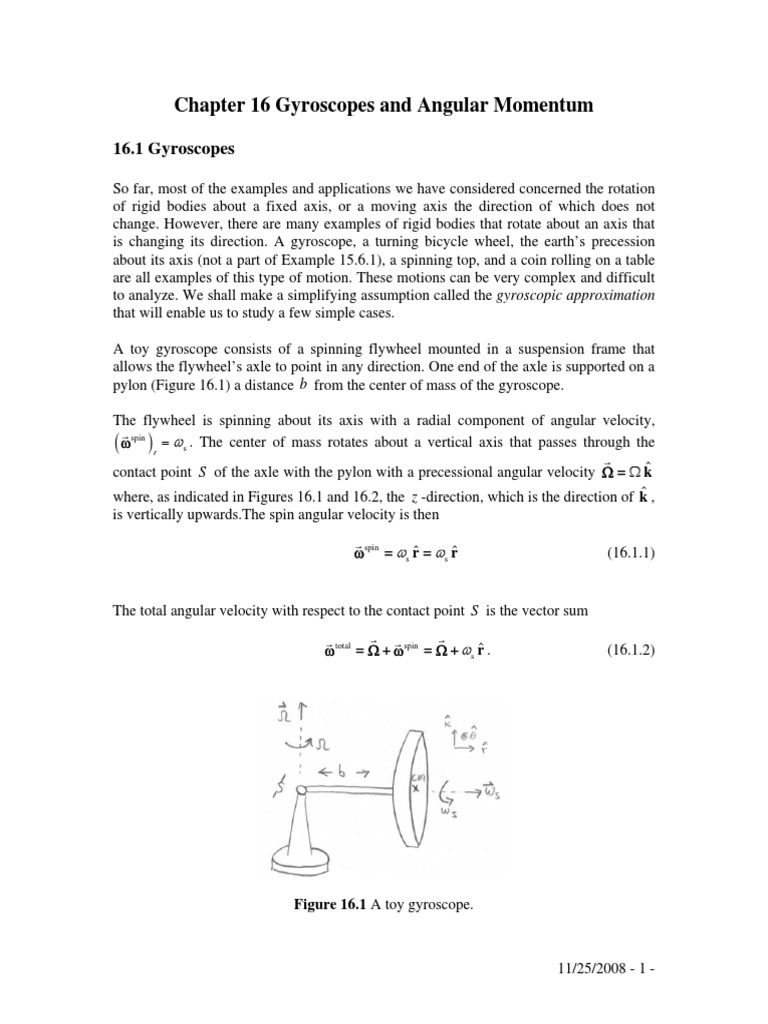 Guide16 PDF | PDF | Rotation Around A Fixed Axis | Angular Momentum