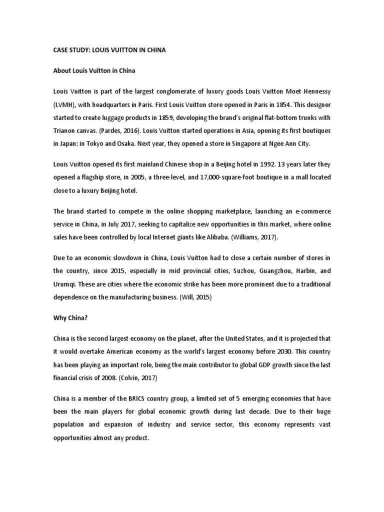 Louis Vuitton's Entry and Strategy in China | PDF | Luxury Goods | China
