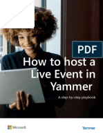 How To Host A Live Event in Yammer Playbook