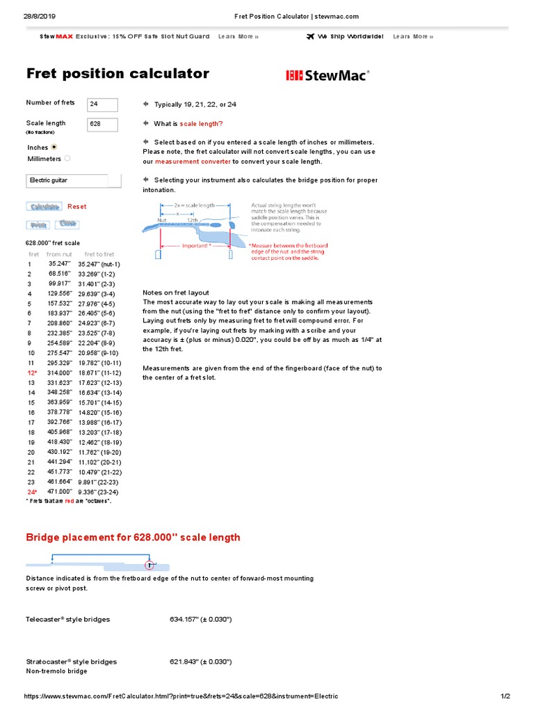 Stewmac fret calc deals