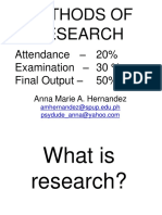 Parts of A Research Report - 2018