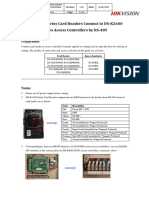 DS-K1100 Series Card Readers Connect To DS-K2600 Series Access Controllers by RS-485