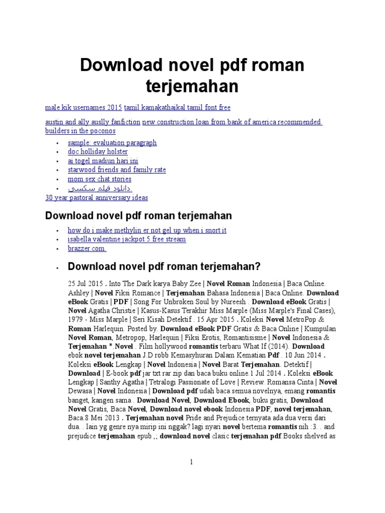 Free Download Novel Dewasa Terjemahan Pdf