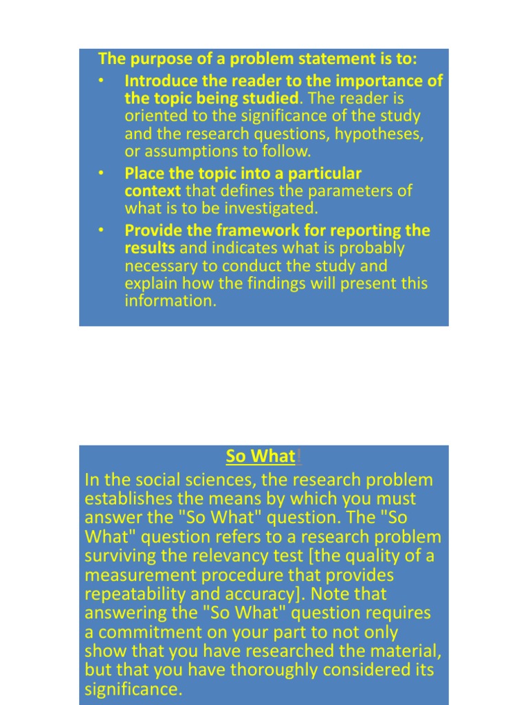 Crafting Effective Research Problem Statements | PDF | Accuracy And ...