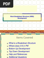 Work Breakdown Structure - WBS - Development