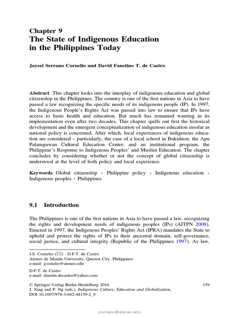 The State of Indigenous Education in The Philippines Today | PDF ...