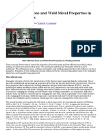 Heat Affected Zone and Weld Metal Properties in Welding of Steels