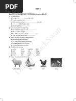 Orient Blackswan: Class 1 Summative Assessment Paper 1 (For Chapters 1 To 9)