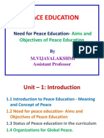 Aims and Objectives of Peace Education