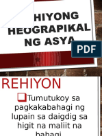 Rehiyong Heograpikal NG Asya